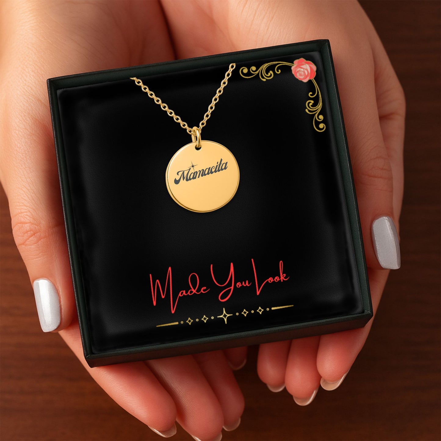 Mamacita – Radiant Coin Engraved Necklace