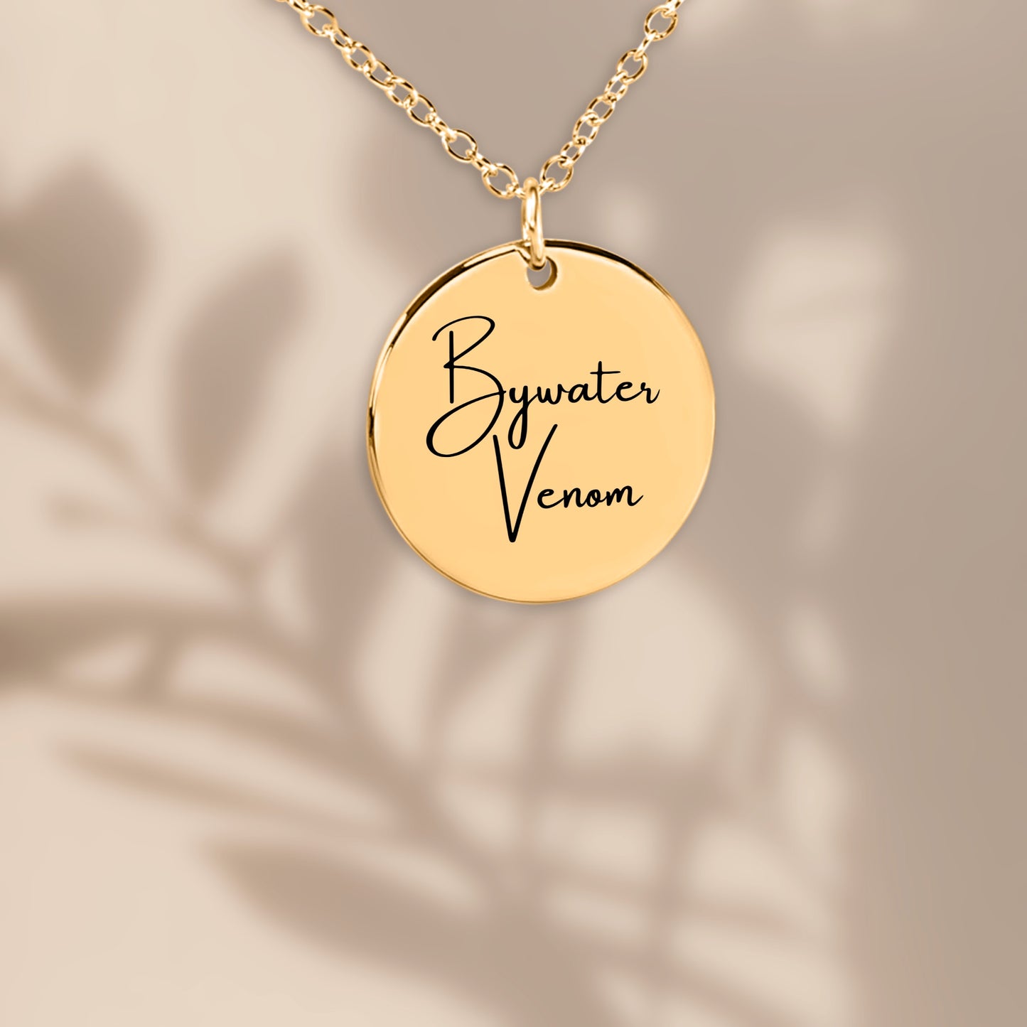 Bywater Venom – Gold Coin Engraved Necklace