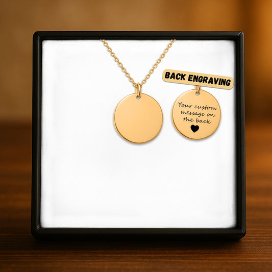 Chiquita – Radiant Coin Engraved Necklace (Cuban Chain)