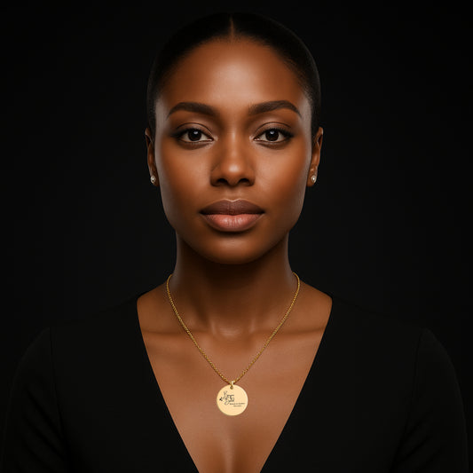 Bayou Bold – Gold Coin Engraved Necklace