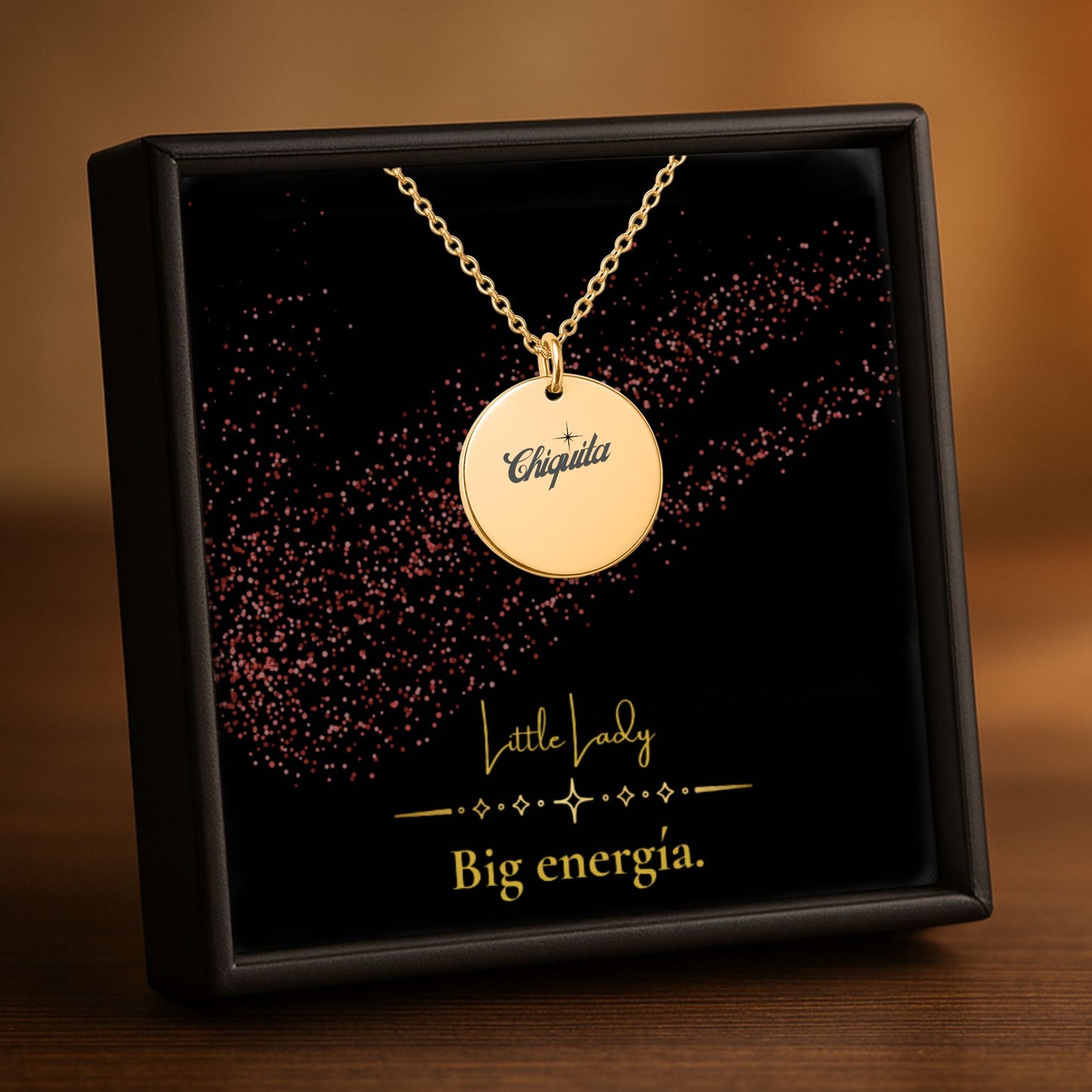 Chiquita – Radiant Coin Engraved Necklace