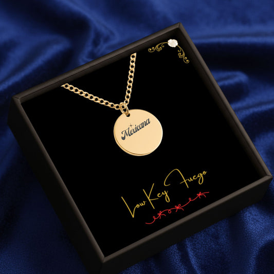 Mexicana – Radiant Coin Engraved Necklace