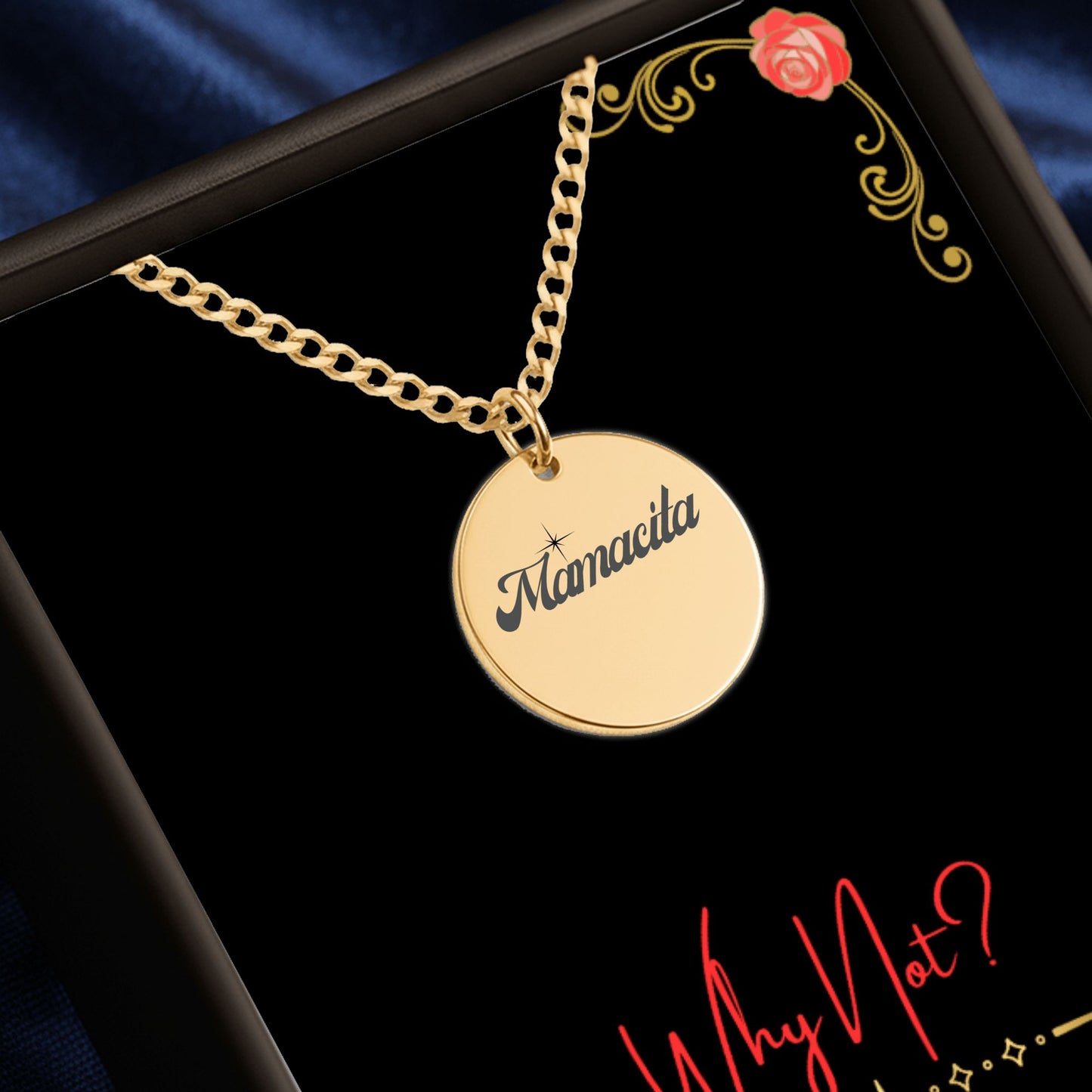 Mamacita – Radiant Coin Engraved Necklace