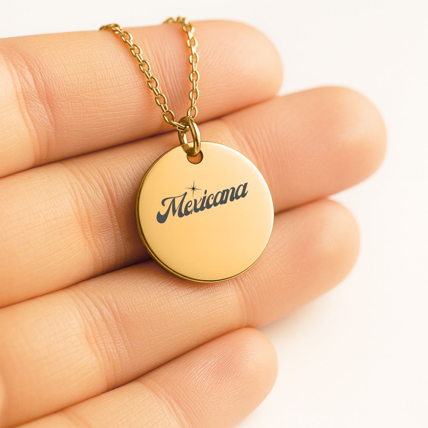 Mexicana – Radiant Coin Engraved Necklace