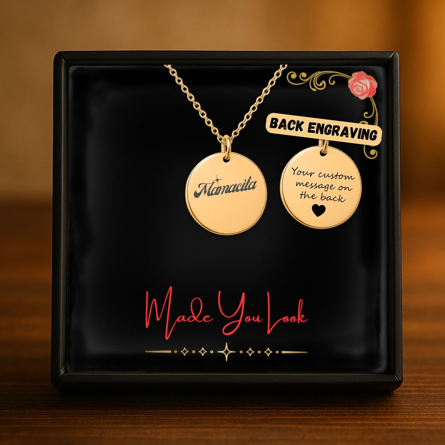 Mamacita – Radiant Coin Engraved Necklace
