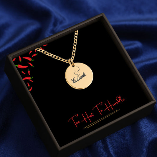 Caliente – Radiant Coin Engraved Necklace