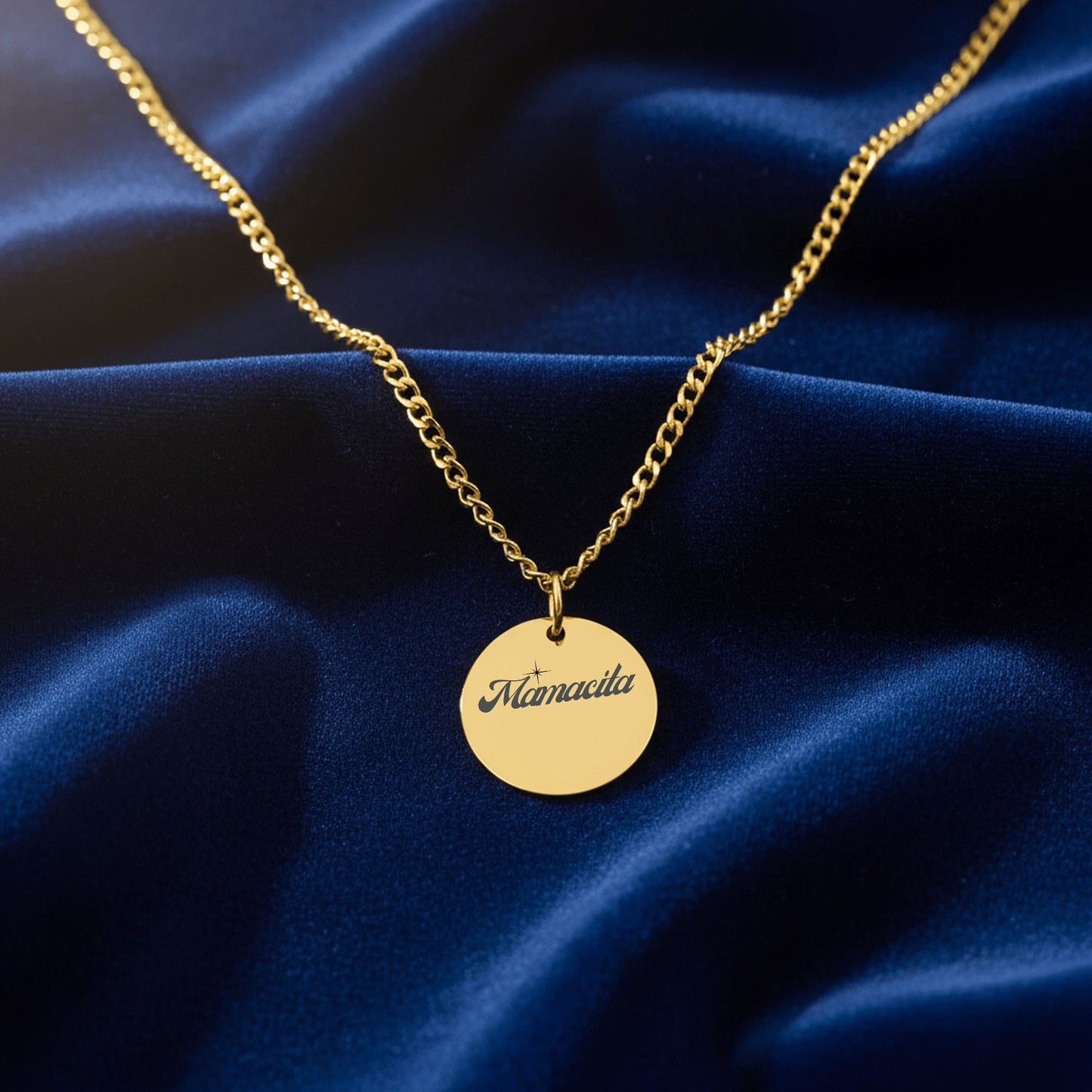 Mamacita – Radiant Coin Engraved Necklace
