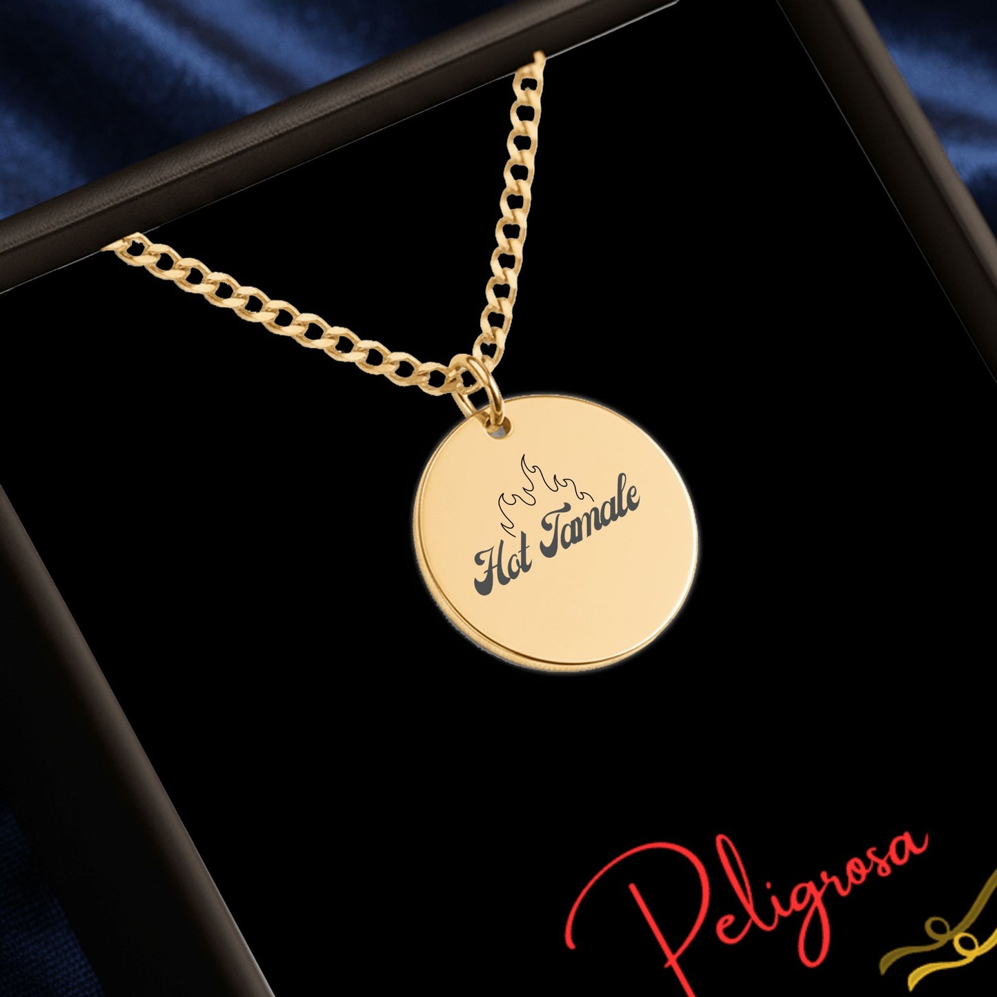 Hot Tamale – Radiant Coin Engraved Necklace