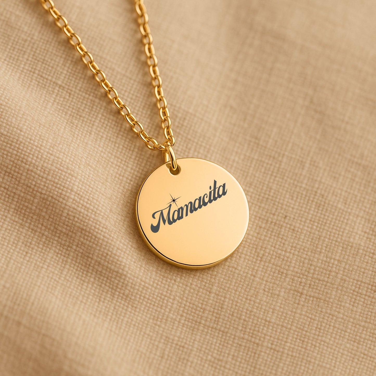 Mamacita – Radiant Coin Engraved Necklace
