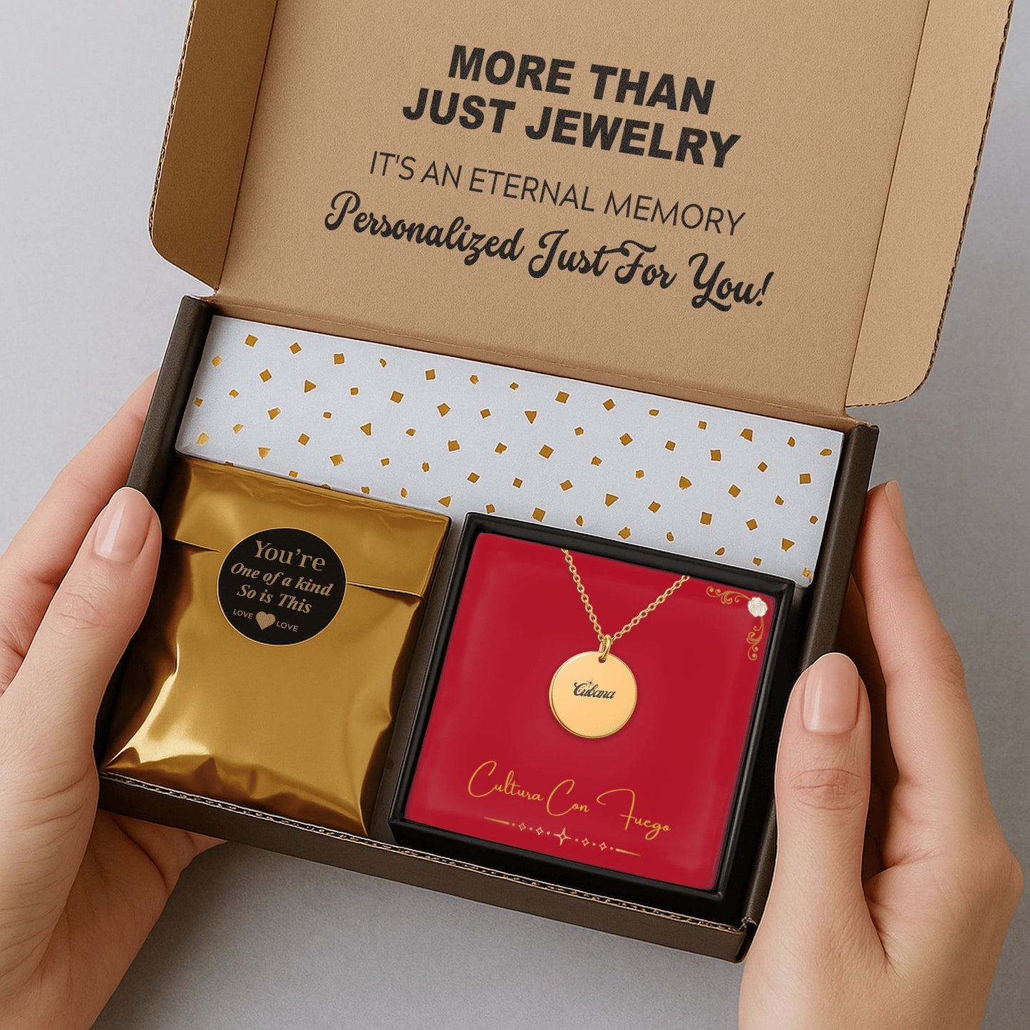 Cubana – Radiant Coin Engraved Necklace