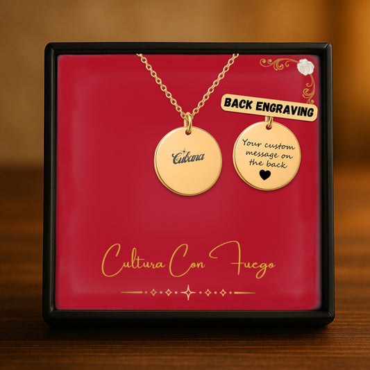 Cubana – Radiant Coin Engraved Necklace