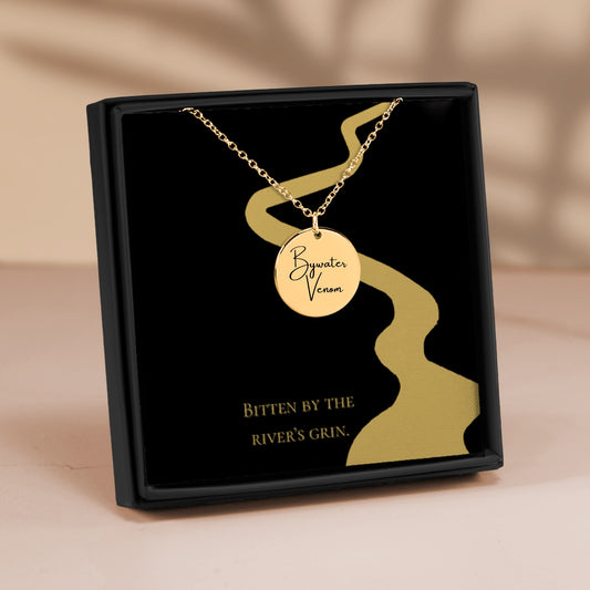 Bywater Venom – Gold Coin Engraved Necklace