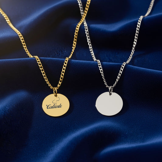 Caliente – Radiant Coin Engraved Necklace