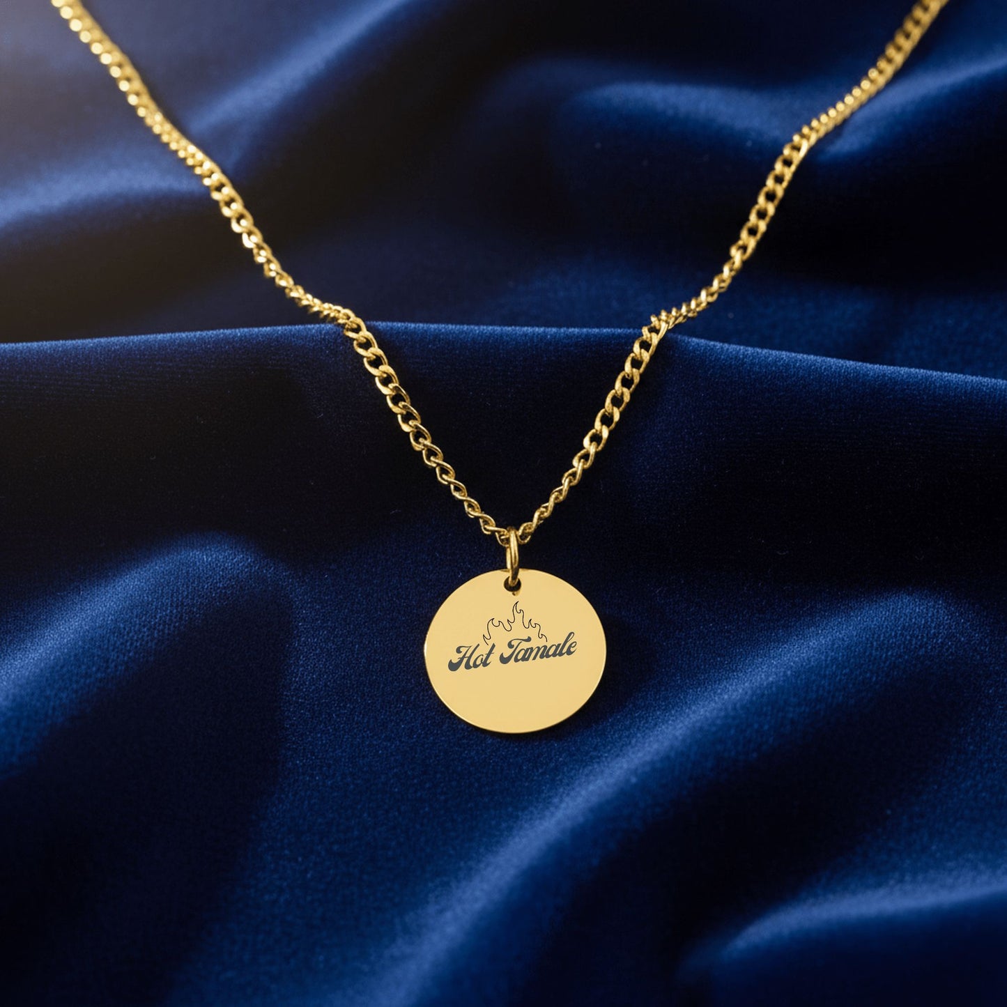 Hot Tamale – Radiant Coin Engraved Necklace