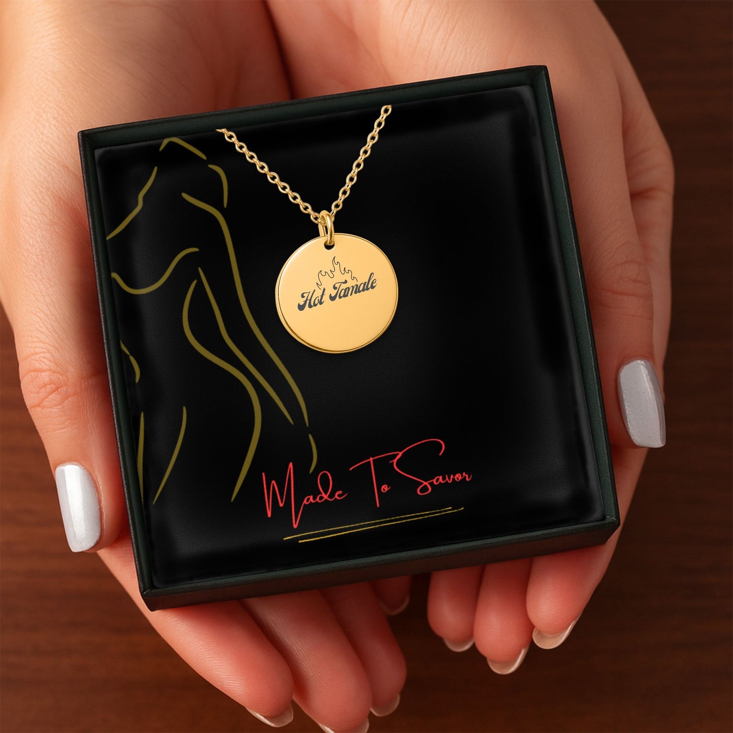 Hot Tamale – Radiant Coin Engraved Necklace
