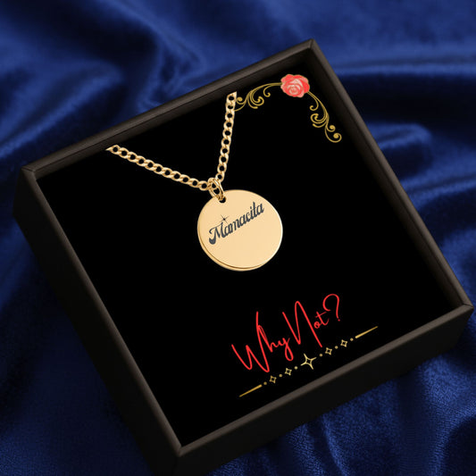 Mamacita – Radiant Coin Engraved Necklace