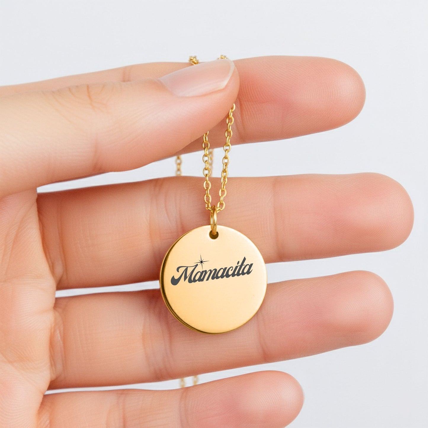 Mamacita – Radiant Coin Engraved Necklace