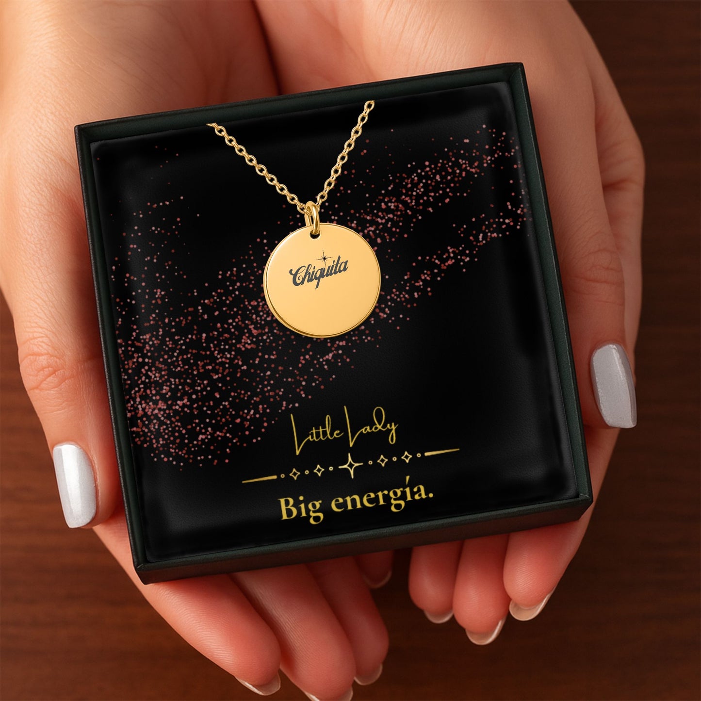 Chiquita – Radiant Coin Engraved Necklace