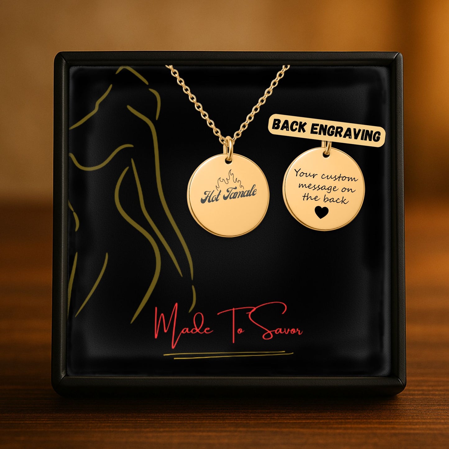 Hot Tamale – Radiant Coin Engraved Necklace