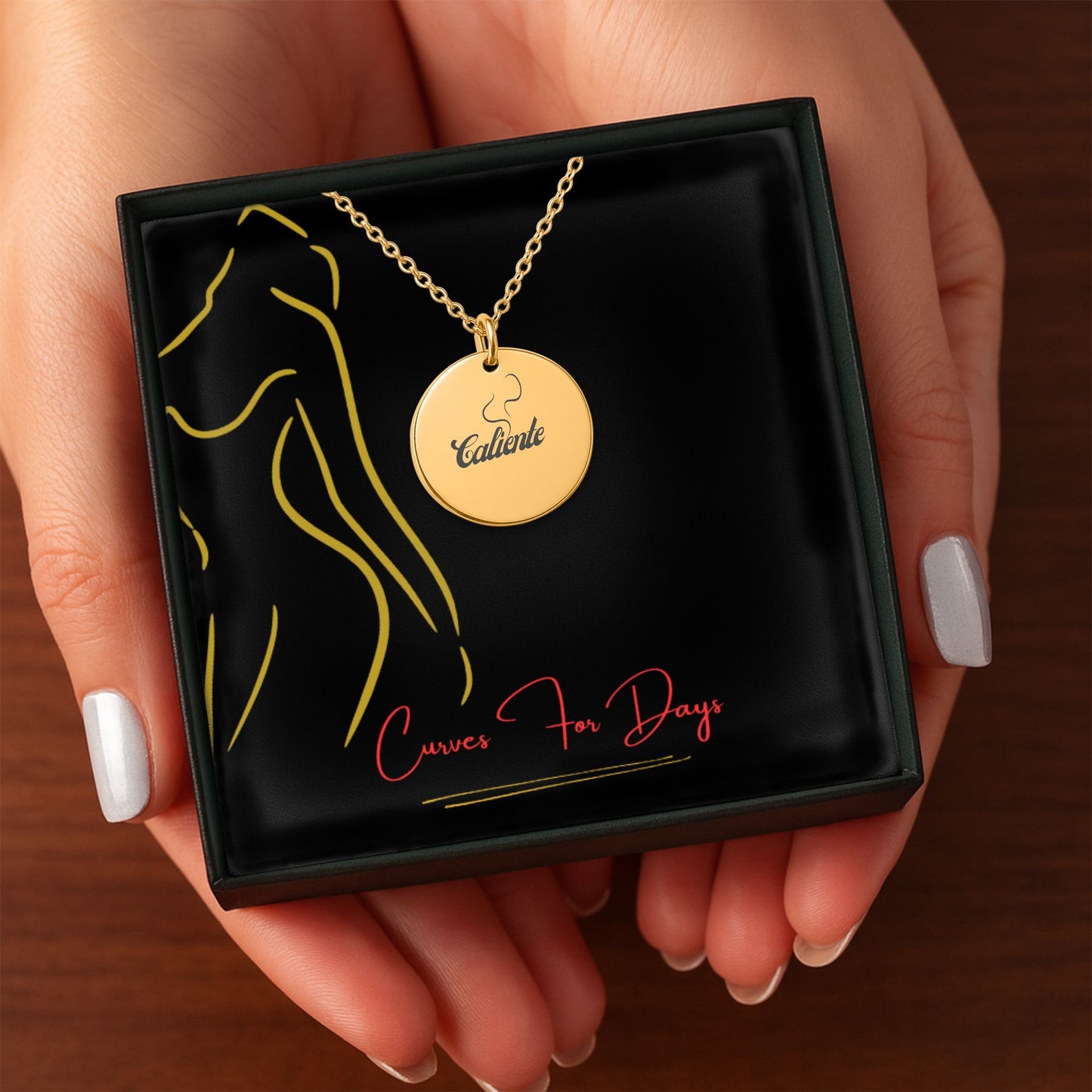 Caliente – Radiant Coin Engraved Necklace