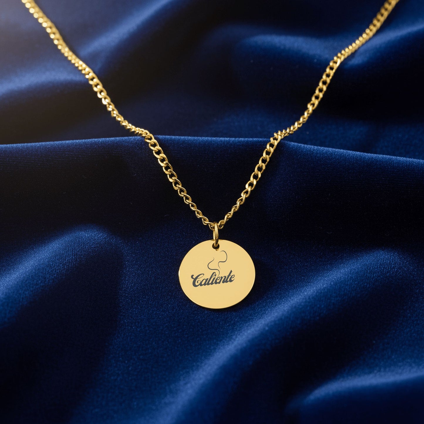 Caliente – Radiant Coin Engraved Necklace