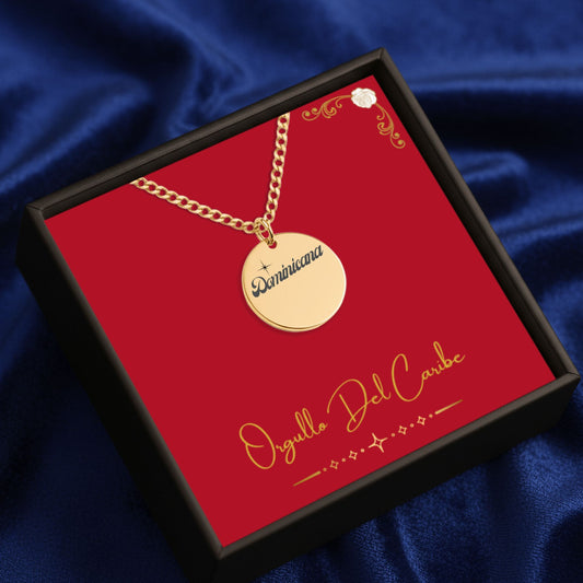 Dominicana – Radiant Coin Engraved Necklace